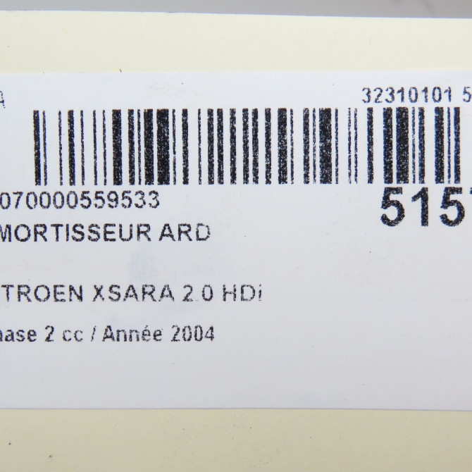 Amortisseur arrière droit occasion CITROEN XSARA Phase 2 09-2000->12-2005 2.0 HDi 90ch 5206TE 4