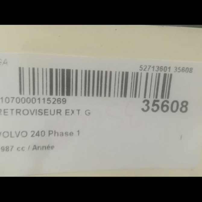 Retroviseur exterieur gauche occasion VOLVO 240 Phase 1 08-1974->12-1992 3