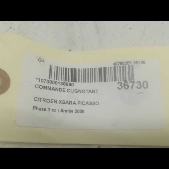 Commande clignotant occasion CITROEN XSARA PICASSO Phase 1 12-1999->02-2004 1.8i 16v 625373 3