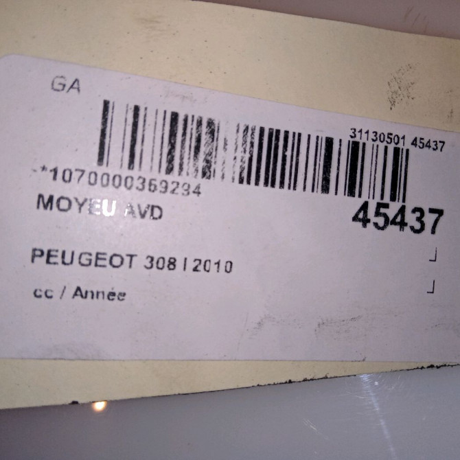 Moyeu avd occasion PEUGEOT 308 I 330785 4