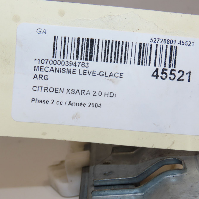 Mecanisme leve-glace arrière gauche occasion CITROEN XSARA Phase 2 09-2000->12-2005 2.0 HDi 90ch 922380 4