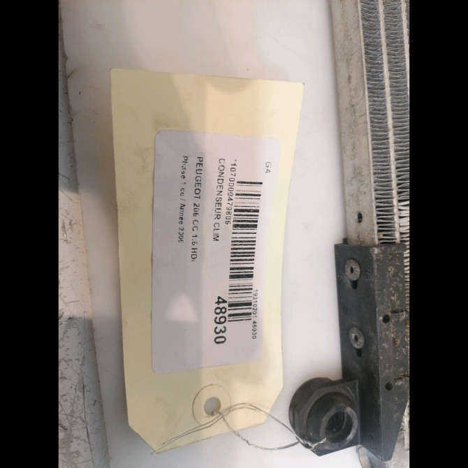 Condenseur clim occasion PEUGEOT 206 CC Phase 1 10-2000->03-2007 1.6 HDi 16v FAP Sport 6455CW 4