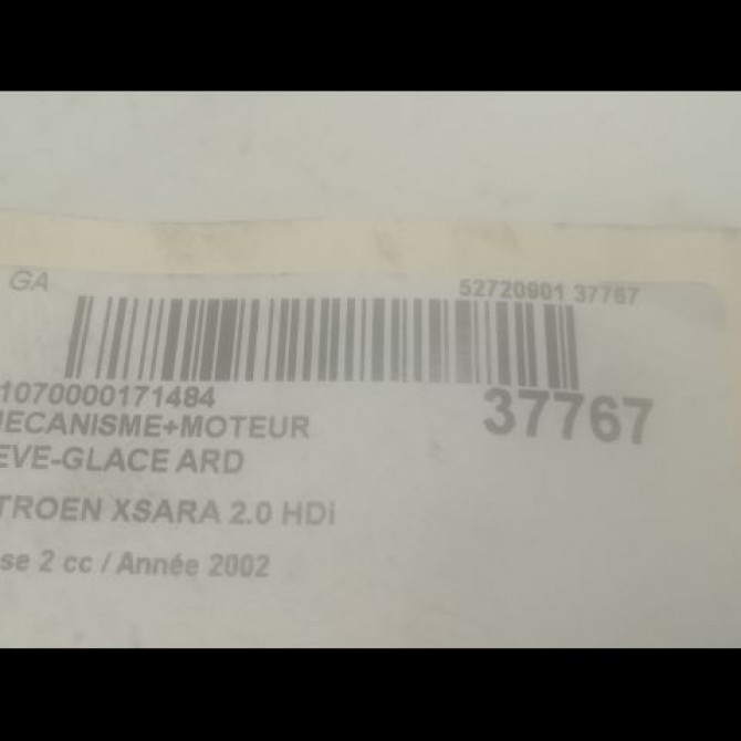 Mecanisme+moteur leve-glace ard occasion CITROEN XSARA Phase 2 09-2000->12-2005 2.0 HDi 110ch 922483 3
