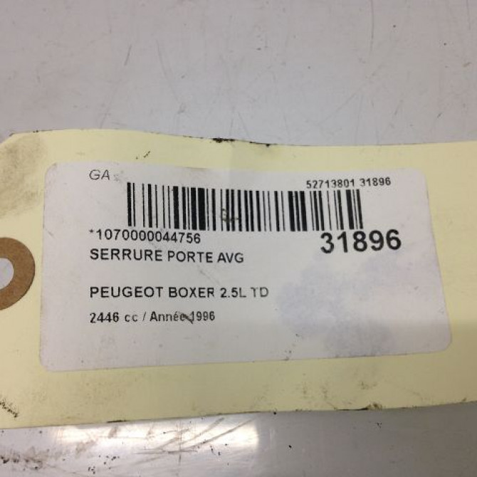 Serrure porte avg occasion PEUGEOT BOXER I Phase 1 07-1994->02-2002 9135F1 3