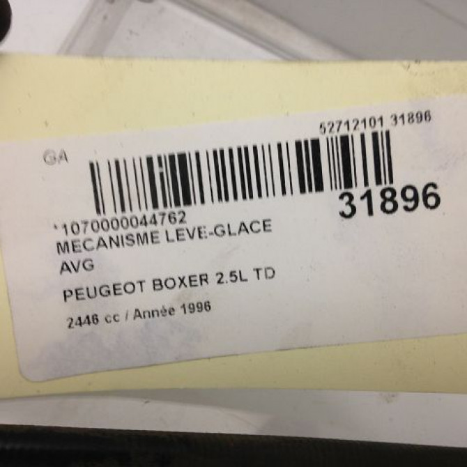 Mécanisme lève-glace avant gauche occasion PEUGEOT BOXER I Phase 1 07-1994->02-2002 9221F3 4