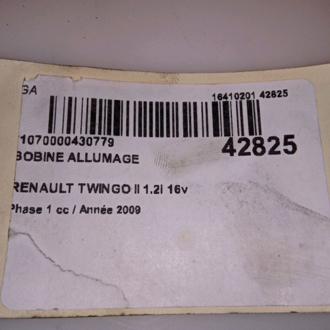 Bobine allumage occasion RENAULT TWINGO II Phase 1 06-2007->11-2011 1.2i 16v 75ch 8200702693 4
