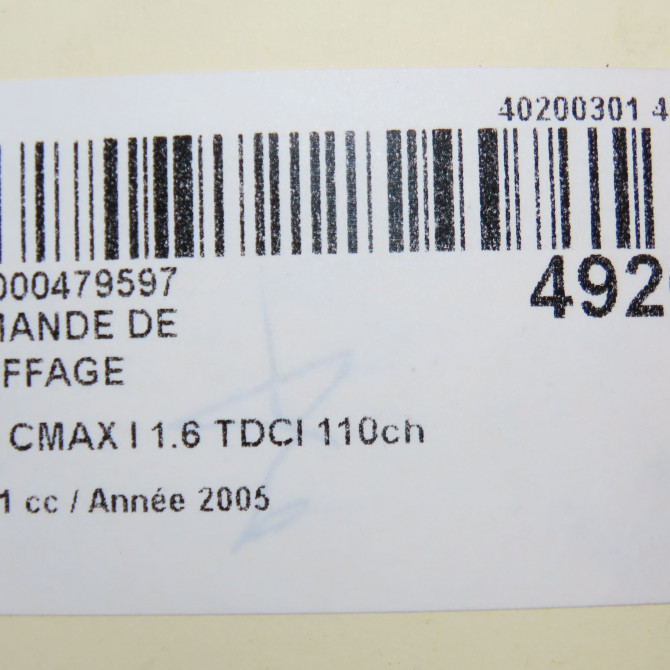 Commande de chauffage occasion FORD CMAX I Phase 1 09-2003->03-2007 1.6 TDCI 110ch 1374832 5