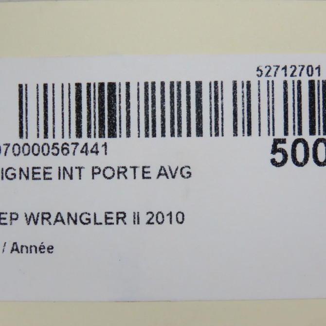 Poignee int porte avg occasion JEEP WRANGLER II 4