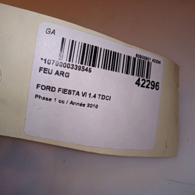 Feu arrière gauche occasion FORD FIESTA VI Phase 1 10-2008->11-2012 1.4 TDCI 68ch 1709553 4