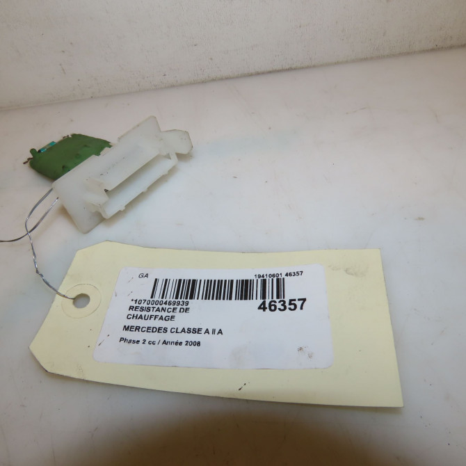 Resistance de chauffage occasion MERCEDES CLASSE A II Phase 2 04-2008->06-2012 A 180 CDI 1698300861 5