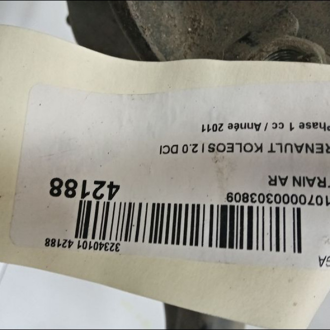 Train arrière occasion RENAULT KOLEOS I Phase 1 06-2008->12-2011 2.0 DCI 16v 150ch 3