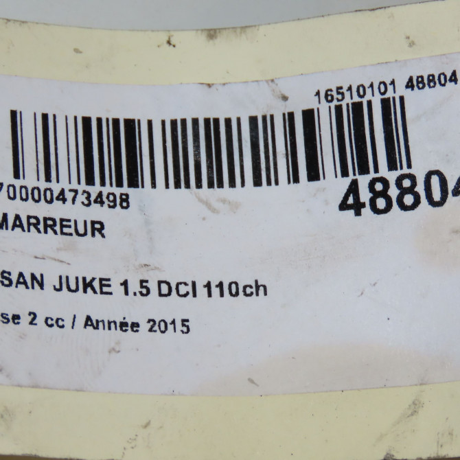Démarreur occasion NISSAN JUKE Phase 2 03-2014->... 1.5 DCI 110ch 2330000Q2CRE 6