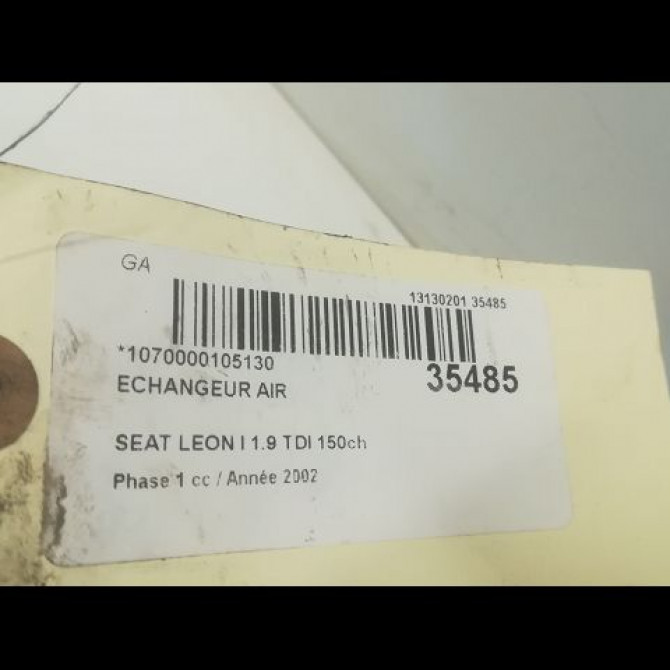 Echangeur air occasion SEAT LEON I Phase 1 04-2000->10-2006 1.9 TDI 150ch 1J0145803H 3