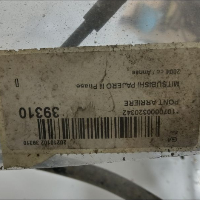 Pont arriere occasion MITSUBISHI PAJERO III Phase 2 02-2003->12-2006 MR367135 3