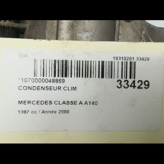 Condenseur clim occasion MERCEDES CLASSE A I Phase 1 01-1998->03-2001 A 140 1685000454 4