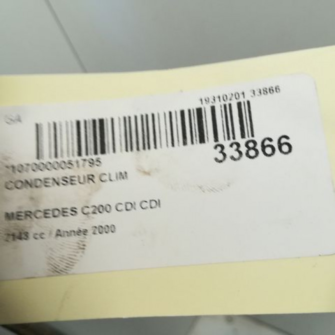 Condenseur clim occasion MERCEDES CLASSE C I Phase 2 06-1997->05-2000 C 200 CDi 2028301070 3