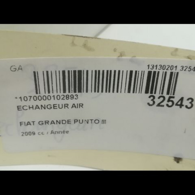 Echangeur air occasion FIAT GRANDE PUNTO III Phase 1 09-2005->12-2013 55700449 3