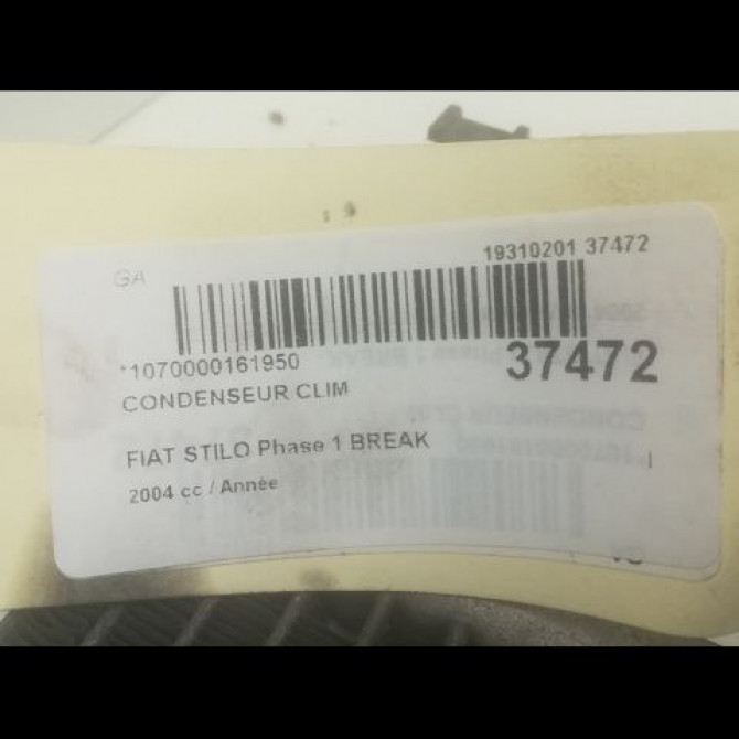 Condenseur clim occasion FIAT STILO Phase 1 BREAK 10-2001->09-2007 46745840 3