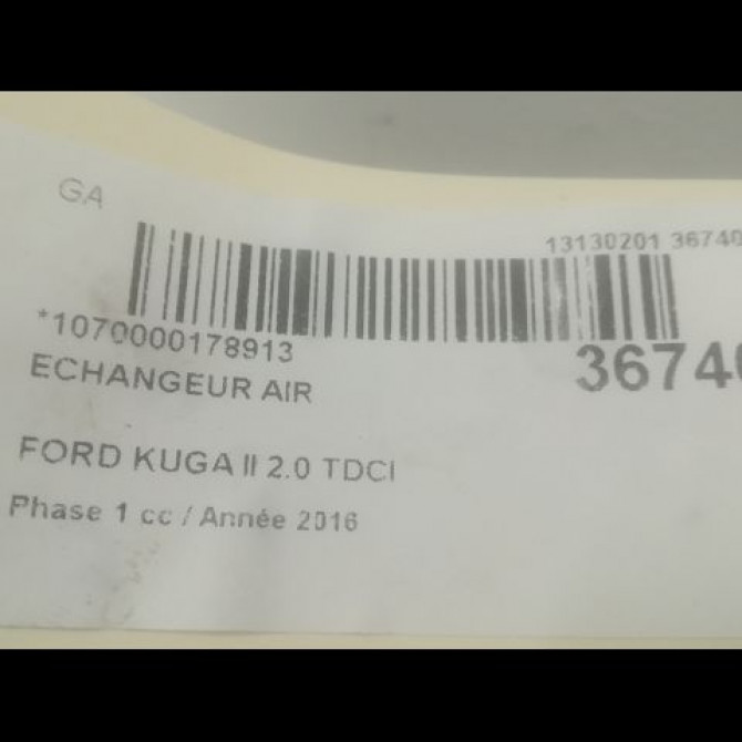 Echangeur air occasion FORD KUGA II Phase 1 09-2012->... 2.0 TDCI 150ch 1873488 3