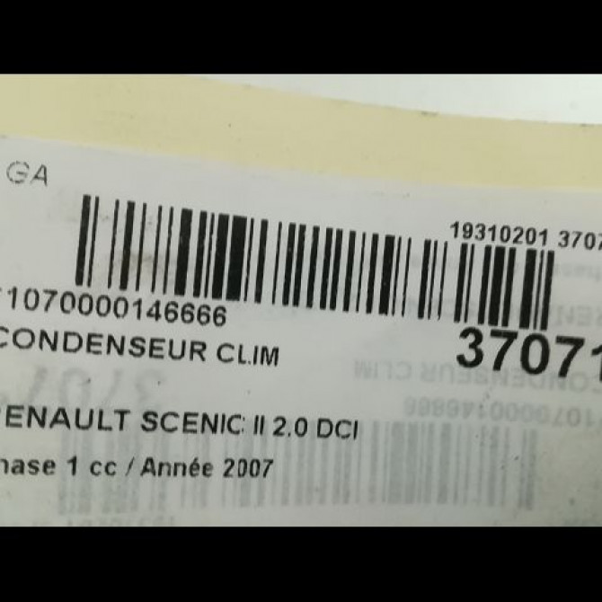 Condenseur clim occasion RENAULT SCENIC II Phase 1 03-2004->09-2006 2.0 DCI 150ch 8200325004 3