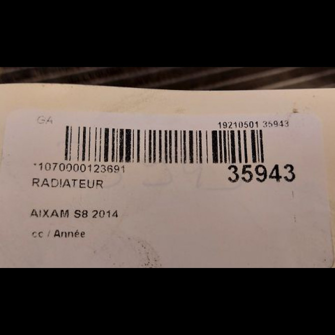 Radiateur occasion S8 3