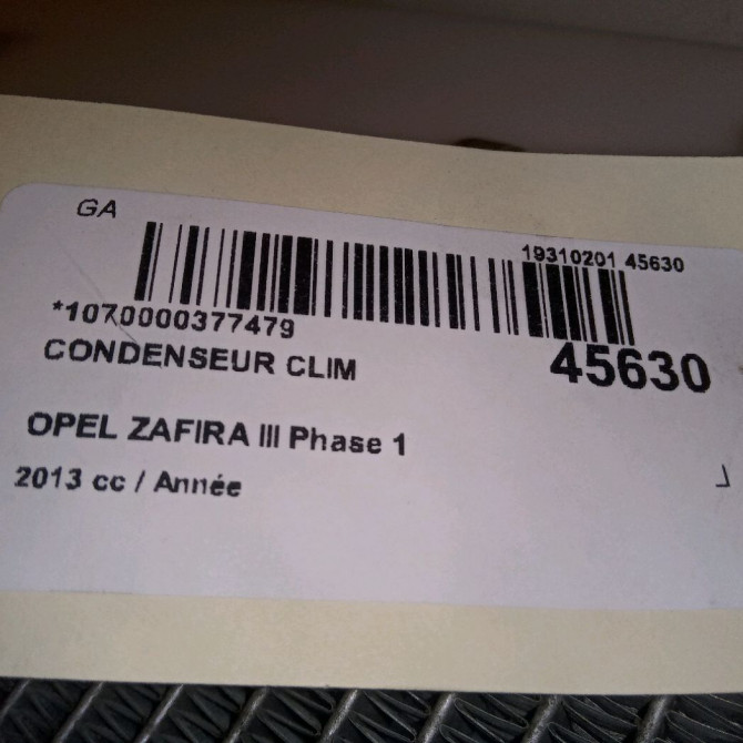 Condenseur clim occasion OPEL ZAFIRA III Phase 1 11-2011->... 39140128 4