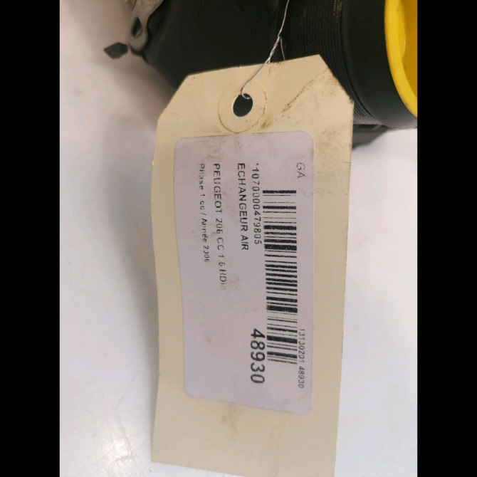 Echangeur air occasion PEUGEOT 206 CC Phase 1 10-2000->03-2007 1.6 HDi 16v FAP Sport 384H1 4