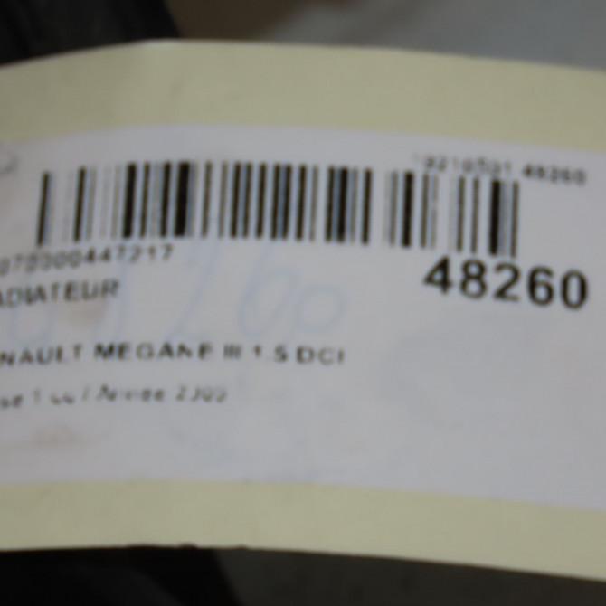 Radiateur occasion RENAULT MEGANE III Phase 1 11-2008->01-2012 1.5 DCI 105ch 3