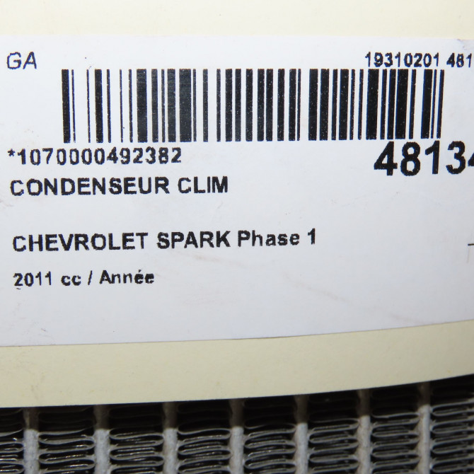 Condenseur clim occasion CHEVROLET SPARK Phase 1 01-2010->09-2012 94554553 5