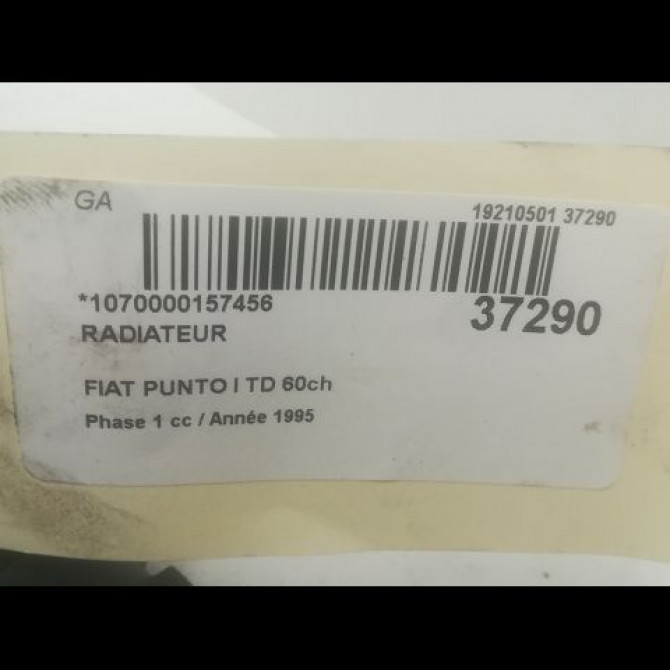 Radiateur occasion FIAT PUNTO I Phase 1 11-1993->10-1999 TD 60ch 46466627 3