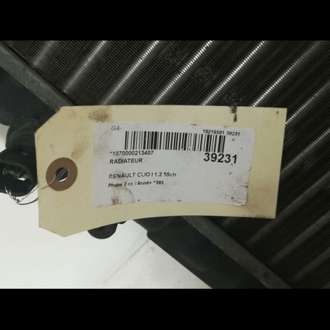 Radiateur occasion RENAULT CLIO I Phase 2 03-1994->03-1996 1.2 55ch 7700805486 2