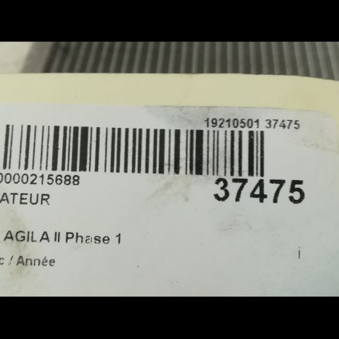 Radiateur occasion OPEL AGILA II Phase 1 03-2008->12-2014 93196874 3