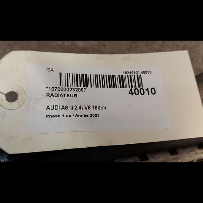 Radiateur occasion AUDI A6 III Phase 1 05-2004->10-2008 2.4i V6 180ch 4F0121251AF 3