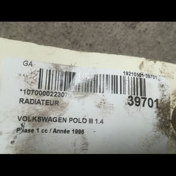 Radiateur occasion VOLKSWAGEN POLO III Phase 1 10-1994->11-1999 1.4 1H0121253CB 3