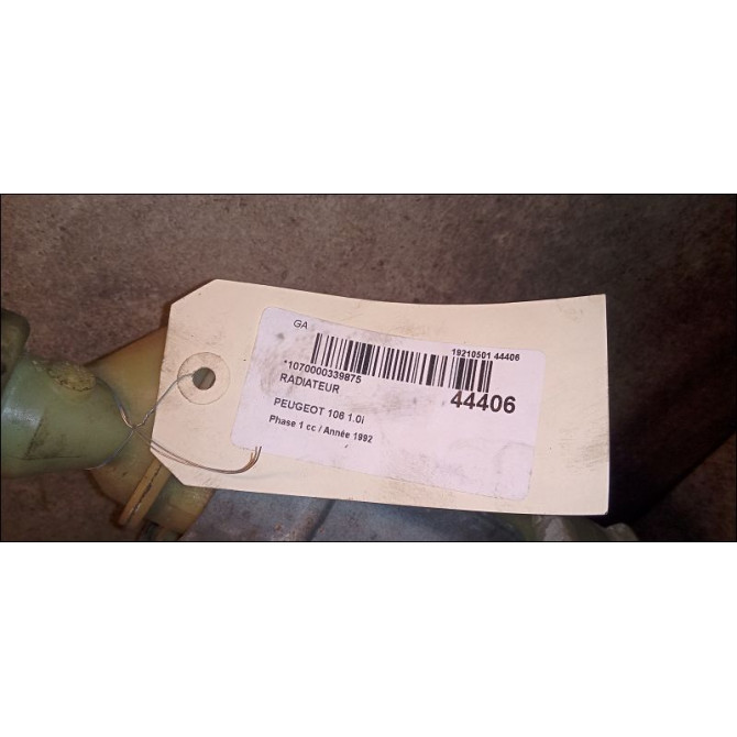Radiateur occasion PEUGEOT 106 Phase 1 09-1991->04-1996 1.0i 1301B0 3