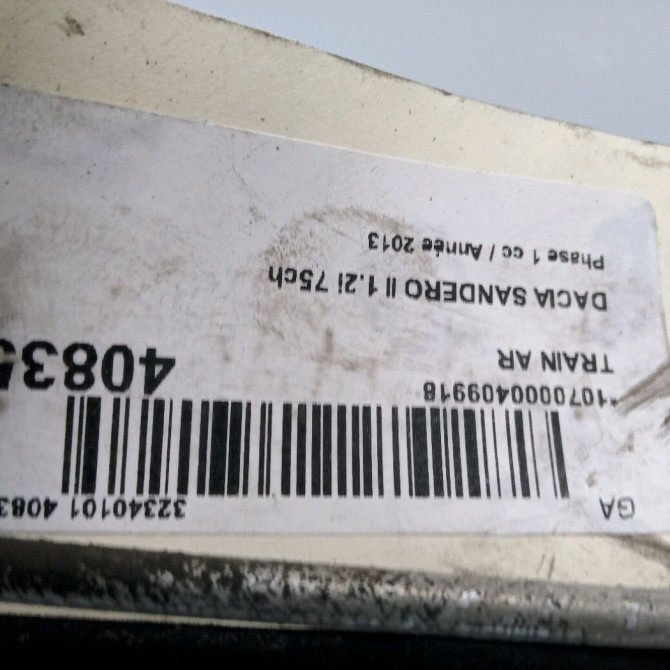 Train arrière occasion DACIA SANDERO II Phase 1 10-2012->... 1.2i 75ch 555016932R 5