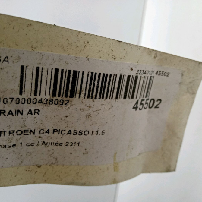 Train arrière occasion CITROEN C4 PICASSO I Phase 1 01-2007->10-2013 1.6 HDi 16v 110ch 5148P1 3