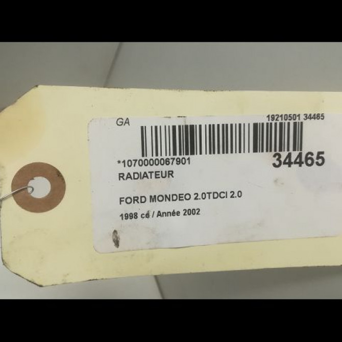 Radiateur occasion FORD MONDEO II Phase 1 09-2000->06-2007 2.0 TDCI 130ch 3