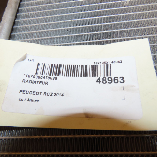 Radiateur occasion PEUGEOT RCZ 133391 3
