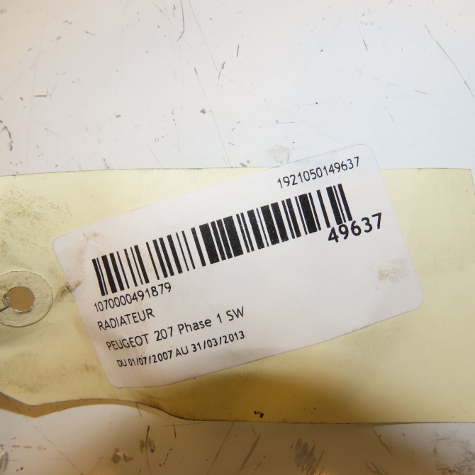 Radiateur occasion PEUGEOT 207 Phase 1 SW 07-2007->03-2013 1330W9 4