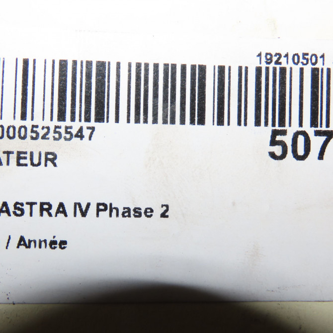 Radiateur occasion OPEL ASTRA IV ASTRA IV Phase 2 2012-07-01->2016-04-30 13267655 5