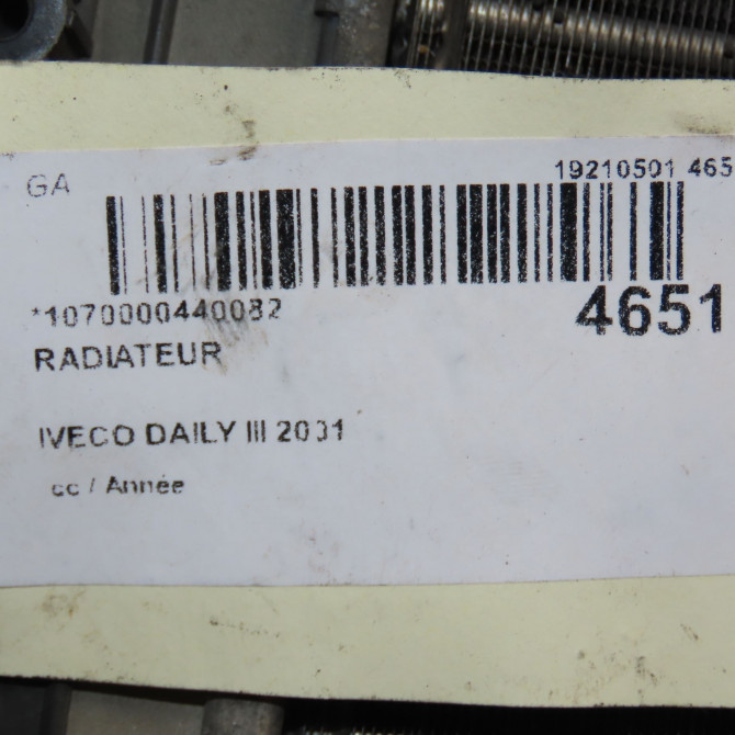 Radiateur occasion IVECO DAILY III 4