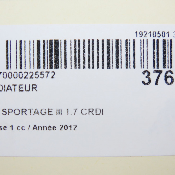 Radiateur occasion KIA SPORTAGE III Phase 1 09-2010->... 1.7 CRDI 115ch 253102Y001 4