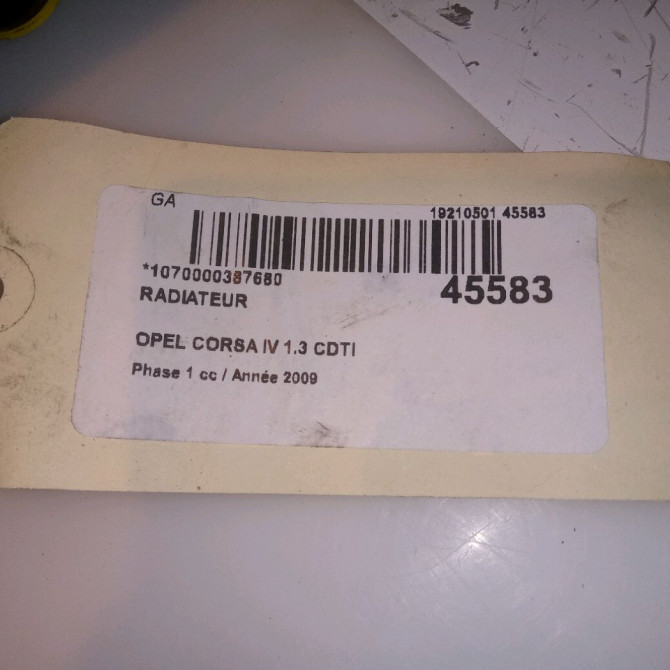 Radiateur occasion OPEL CORSA IV Phase 1 09-2006->12-2010 1.3 CDTI 75ch 55703926 4