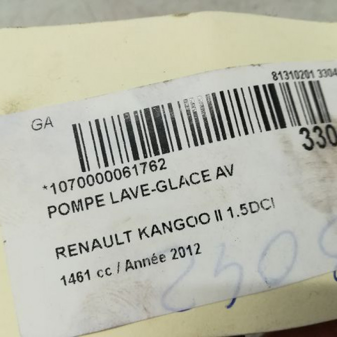 Pompe lave-glace avant occasion RENAULT KANGOO II Phase 1 01-2008->03-2013 1.5 DCI 90ch 8200194414 4
