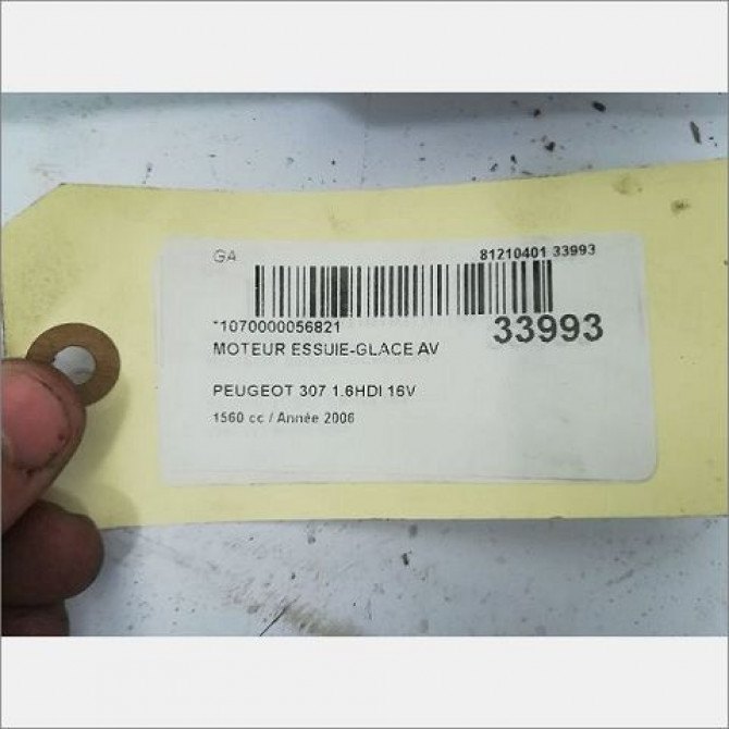Moteur essuie-glace avant occasion PEUGEOT 307 Phase 2 06-2005->03-2008 1.6 HDI 16v 90ch 6405Y7 4