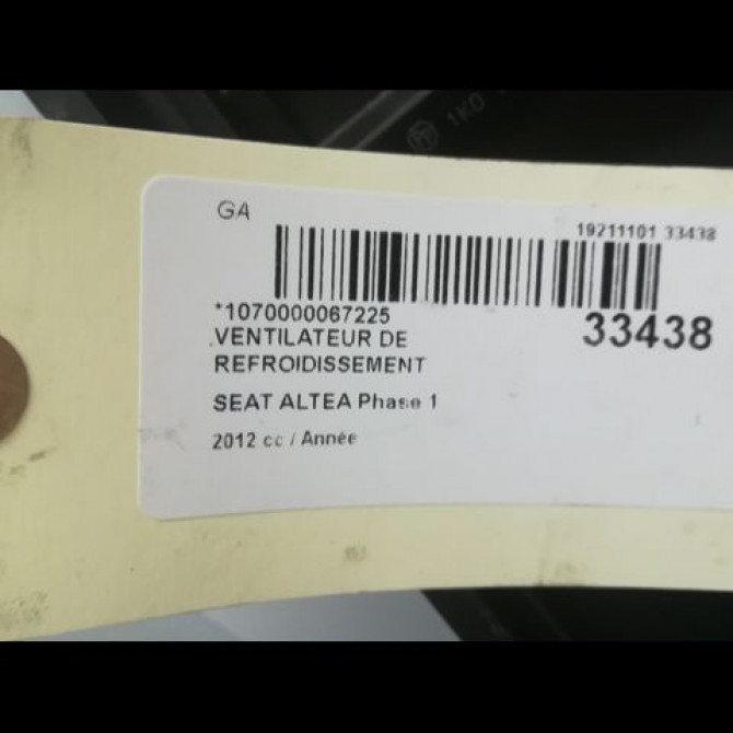 Ventilateur de refroidissement occasion SEAT ALTEA Phase 2 XL 08-2010->11-2012 2.0 TDI 140ch 3