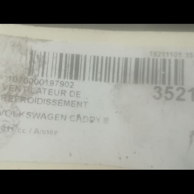 Ventilateur de refroidissement occasion VOLKSWAGEN CADDY III Phase 1 03-2004->07-2010 1K0959455FB 3