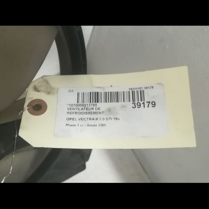 Ventilateur de refroidissement occasion OPEL VECTRA III Phase 1 06-2002->10-2005 2.0 DTI 16v 3