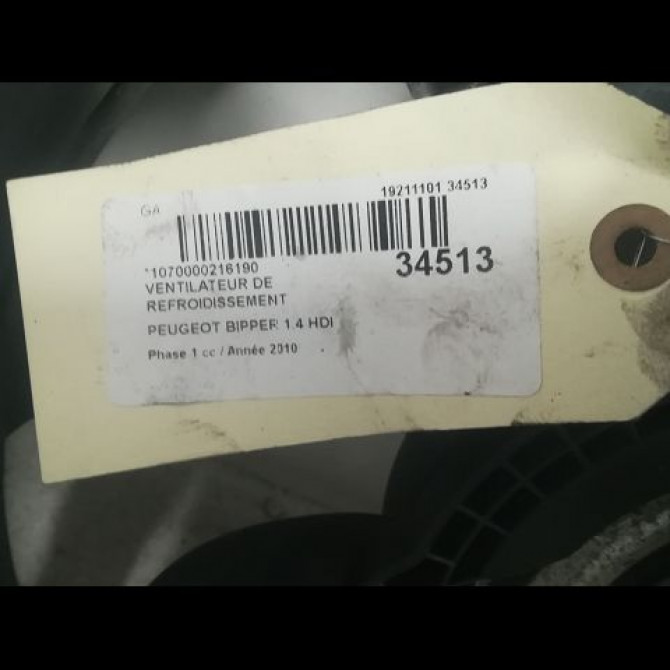 Ventilateur de refroidissement occasion PEUGEOT BIPPER Phase 1 03-2008->... 1.4 HDI 70ch 1616307480 4